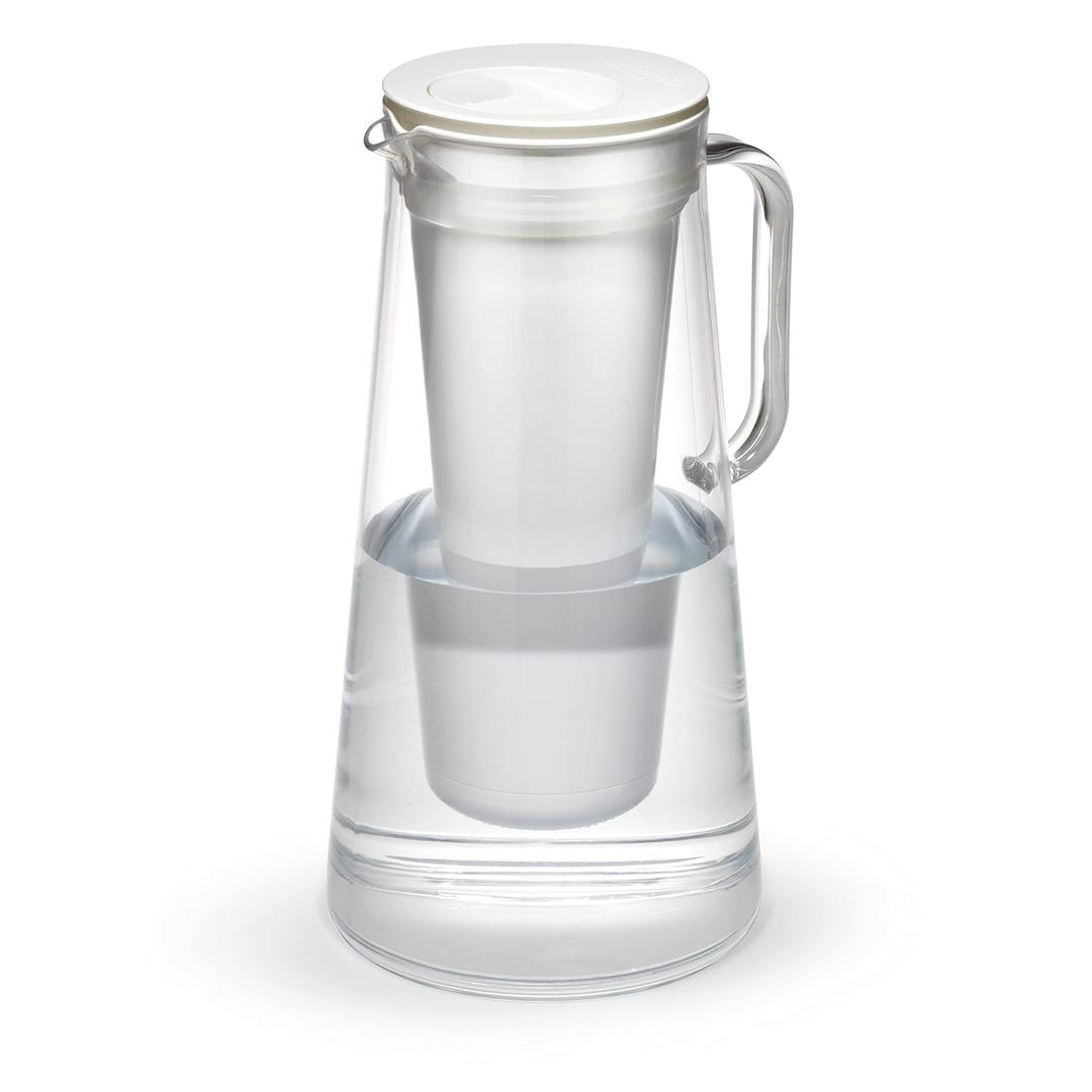 LifeStraw Home Water Filter Pitcher, 10-Cup, White, BPA Free Designed for Everyday Protection Against Bacteria, parasites, microplastics, Lead, Mercury, PFAS and a Variety of Chemicals