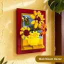 Sunflowers Building Blocks Set, Sunflower Botanical Wall Art Building Toy for Home Office Decor, Christmas Birthday Presents for Lover Women 14+ Girls Boys Adults 454PCS