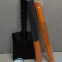 Small Square Shovel 43.3Inches Small Shovel with Metal Handle Garden Tool for Camping Farming Gardening Digging, Orange