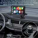 7 Inch HD IPS Touchscreen Wireless CarPlay & Android Auto, Voice Control with HD Night Vision Waterproof Backup Camera, Plug and Play Universal for All Vehicles