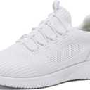 Avia Anchor Mesh Slip On Black Non Slip Shoes for Women, Comfortable Water Resistant Womens Food Service Slip On Sneakers - Black, Navy, White Restaurant Knit Slip Resistant Non Skid Work Shoes Women, 8,5