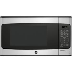 GE Countertop Microwave Oven, Compact 1.1 Cubic Ft., 950-watt Capacity, 6 Auto Cooking Settings, Child-Lock Technology, Kitchen Essentials for The Countertop, Dorm Room or Apartment, Stainless Steel