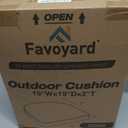 Favoyard Outdoor Chair Cushions 19"x19"x2" Set of 4 Waterproof Seat Cushion for Patio Furniture with 3-Year Fade Resistant Removable Cover Attach Straps Hidden Zipper Round Corner for Yard Garden