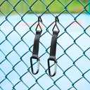 Fence Hooks for Baseball, Pickleball, Tennis and Camping, Nylon Safety Buckles and Durable Metal Hooks for Sports Bags, Pack of 4