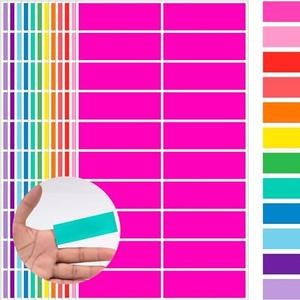 YSHIHE Colored Label Stickers,12 Colors,3 x 1 Inch Folder Labels-480 Pcs | Rectangle Self-Adhesive Sticky Labels Color Stickers Moving Stickers for Inventory,Office,File Folders,Moving