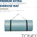 Tone Fitness 1-Inch Thick Yoga Mat | High-Density, Non-slip Exercise Mat with Carrying Strap for Yoga, Pilates, & Home Gym Workouts | Multiple Options