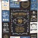 90th Birthday Gifts for Men, 1936 90 Year Old Blanket 50"x60", Retirement Christmas Fathers Day Birthday Gifts for Him Dad Papa Grandpa Husband Uncle