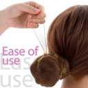 20Pcs Hair Net,Invisible 39cm Hair Bun Maker,Elastic Mesh Hairs Nets for Buns 20 U-Shaped Pins Ballet Hairs Accessories for Women Ballet Buns Dance (Brown)