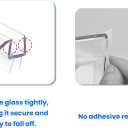 36" Shower Door Bottom Seal Strip for 1/2" (12mm) Glass Ultra Clear Polycarbonate Shower Door Sweep, Single Pack
