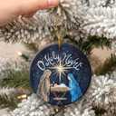 3 x Nativity Scene Ornament 2025, Religious Gifts for Women, Men, Christian Family, Church Members, Oh Holy Night Ceramic Ornaments for Catholic Christmas Decorations, Unique Christian Gift