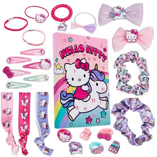 Hello Kitty Sanrio Advent Calendar 2025 Girls Teens Kawaii Hair Accessories 24 Christmas Countdown Calendar Scrunchies Hair Clips Bows Anime Gifts