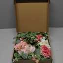 Waipfaru Flower Garland Decorations, 6.07Ft Pink Floral Rose Garland, Artificial Eucalyptus Greenery Vines with Flowers for Wedding Table Runner Centerpieces Backdrop Room Decor (Pink) (1 Pack)