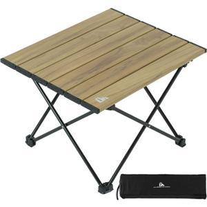 Ultralight Compact Camping Folding Table with Carry Bag (Nature- S)