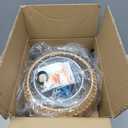 Arc Floor Lamps for Living Room Rattan Boho Floor Lamp with Remote Control,Dimmable LED Floor Lamp Wicker Lamp Shades Black Standing Lamp with 3 Color Temperature Tall Floor Lamps For Bedroom Corner (12Inch, Yellow)