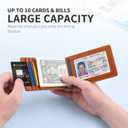 Zitahli Wallet for Men-6 Slots ID Window-Mens Wallets-Slim Wallet Classic Spring Money Clip RFID Blocking-Gift for Men