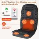 CARSHION Back Massager with Heat,Heated Seat Cover Cushion with 5 Vibrating Massage Nodes Chair Pad for Pain Relief Home Office Use