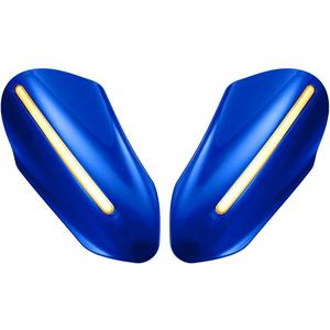 Color-Matched LED Handguards for Harley softail Touring 1993-2026 - Boost Safety & Style with DRL, Indicators Aurora Blue Denim