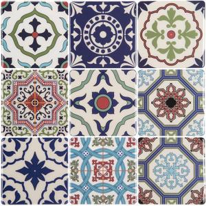 LONGKING Peel and Stick Backsplash Tile Stickers, Pistachio and Blue Tile for Kitchen, Stick on Wall Tiles (10 Sheets)