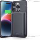 Battery Case for iPhone 14 Pro (6.1 inch),7200mAh Smart Portable Rechargeable Charging Case,Extended Battery Pack Compatible with iPhone 14 pro Protective Additional Charger Case,Black