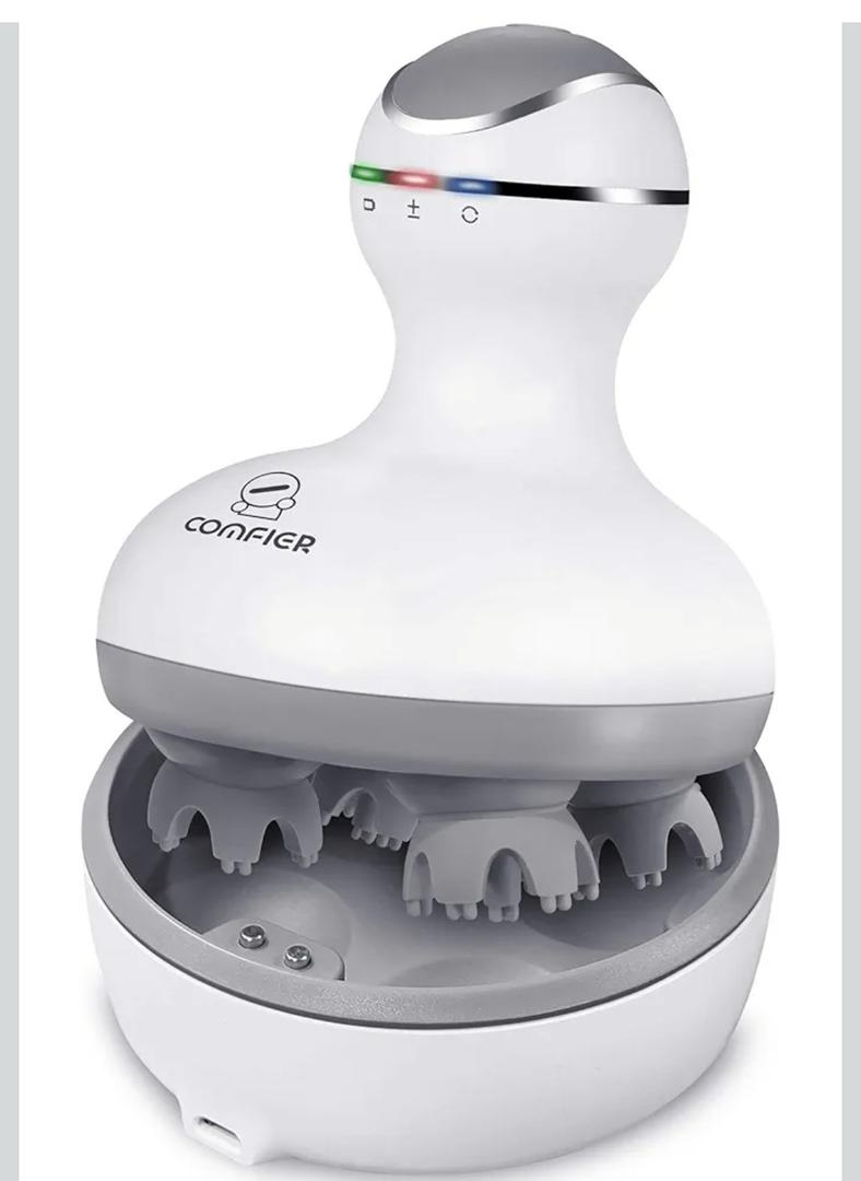 COMFIER Electric Cordless Hair Scalp Massager with Kneading 84 Massage Nodes, Handheld Portable Head Scratcher Massager for Hair Growth, Deep Clean and Stress Relax, Gifts for Men Dad