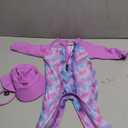 WeVSwe Baby Swimsuit Girl Rash Guards Sun Protection Infant Long Slevee Bathing Suit Quick Dry with Sun Hat (6-12 Months)