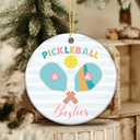 3 x Pickleball Ornament, Besties Ornament 2025  Cute Pickleball Christmas Tree Decoration for Friends, Partners, and Doubles Players  Fun for Pickleball Lovers, Teammates, and Best Friends