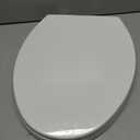 Elongated Toilet Seat, 18.5 Soft/Slow Close Oval (Oblong) Toilet Seat for Elongated Toilets, No-Slam Quiet-Close Lid, Easy-to-Install & Clean, Durable Never-Loosen White Plastic Seat