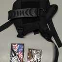 Tactical Dog Harness Tactical Puppy Vest with Rubber Handle K9 Military Adjustable Pet Vest Harness for Outdoor Training XS Dog Harness (Black Harness)