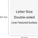Linen Textured Cardstock White 100 Sheets 80 lb Cover, 8.5 x 11 Inches for Printers, Invitation, Arts and Craft, Scrapbook, DIY Projects