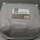 True North by Sleep Philosophy Plush Sheet Set Queen, Solid Color, Warm & Soft Bedding Queen Size Sheets, Fitted Pocket Fits Up to 16" Mattress, Soloft, Queen, Grey, 4 Piece