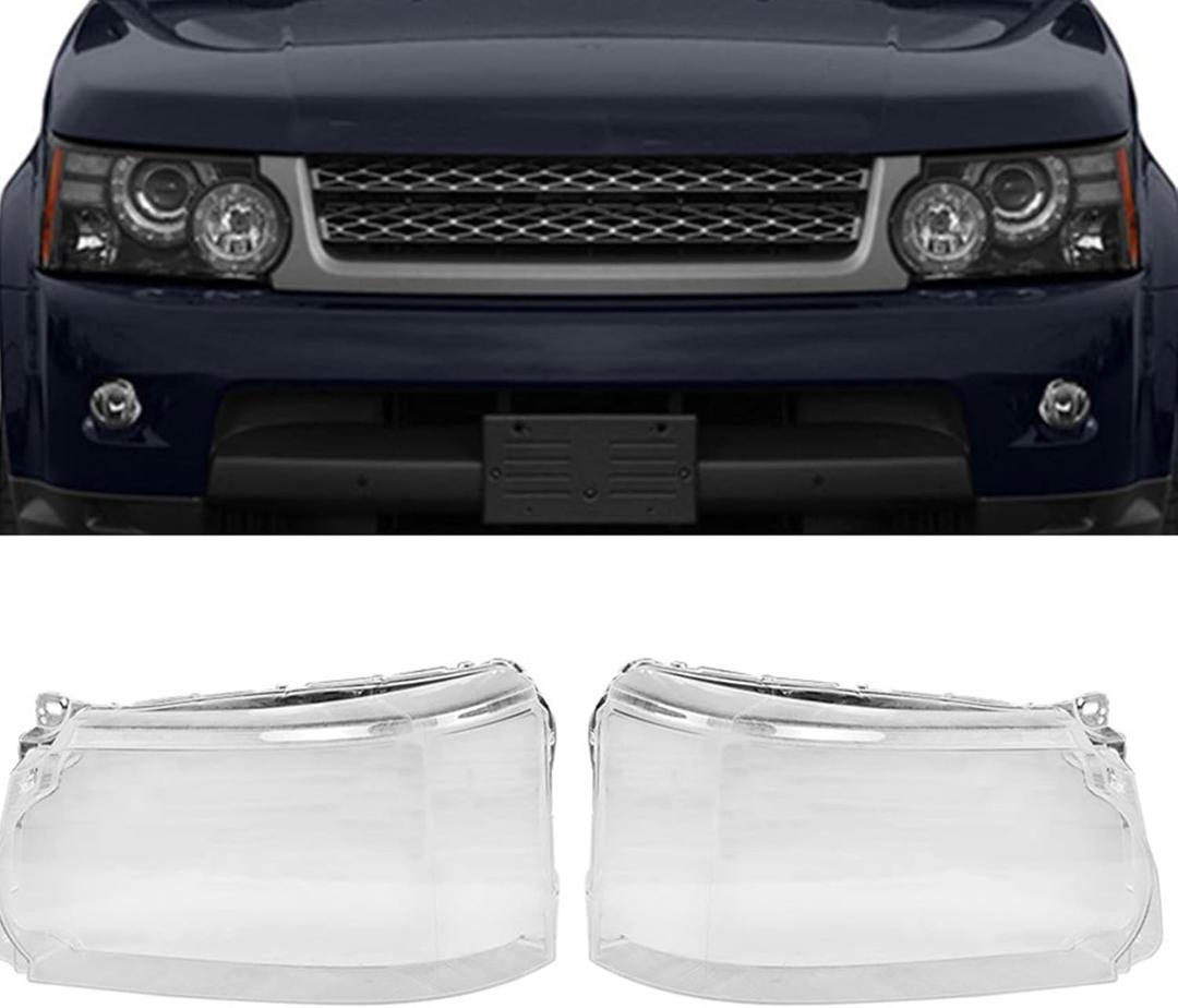labwork Headlight Lens Cover Lampshade Pair Replacement for Land Rover Sport 2010-2013 Left+Right Side (Passenger and Driver Side)
