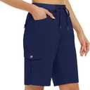 MoFiz Women's 10" Hiking Cargo Shorts 6 Pockets Lightweight Quick Dry Outdoor Running Athletic Short Summer Travel Loose (XXL)