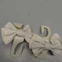 2 Pack Car Purse Hooks, Cute Bow Car Seat Headrest Hook Hanger for Purses and Bags, Space-Saving Car Accessory (Cream white)