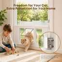 Cat Door for Window, Adjustable 23"-28", 4 Locking Modes + Extra Security Lock for Outside Safety, Window Pet Door with Magnetic Self-Closing, No-Drill Installation, Weatherproof Aluminum Frame Insert