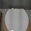 Bemis 1500EC Durable Wooden Toilet Seat, Easy Clean Hinges, Made in USA, Elongated, White