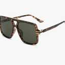 OUWEN Retro Oversized Polarized Square Sunglasses Women's Men's, Trendy Designer Big Rectangle Sun Glasses OW2237