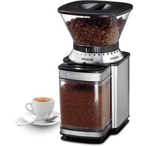 Cuisinart Coffee Grinder, Electric One-Touch Automatic Burr Coffee Grinder with 18-Position Grind Selector, Cup Size Selector for 4  18 Cups, DBM-8P1, Black Stainless