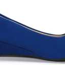 DREAM PAIRS Women's Debbie Mid Wedge Heel Pump Shoes (9, Royal/Blue)