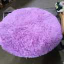 Yulidayang Purple Fluffy Round Area Rugs for Bedroom,3'X3'Shag Circle Area Rugs for Girls Room,Non Slip Fuzzy Plush Rug for Kids Room Living Room and Dorm Home Decor Rug