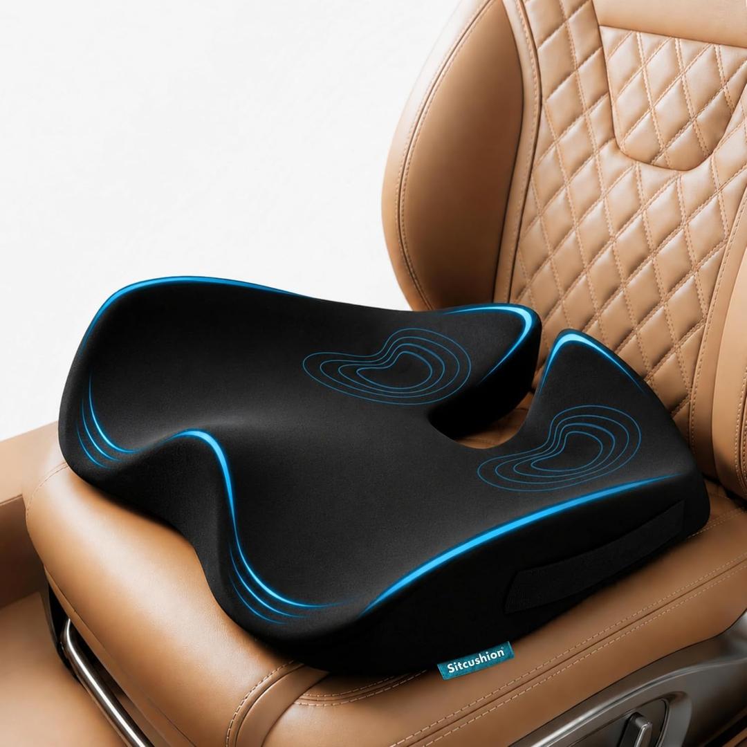 Car Seat Cushion for Driving, Sciatica Pain Relief Car Pillow and Seat Pad, X-Large
