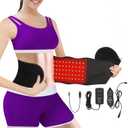 NICEUS Red Light Therapy with Pulsed and Vibrating Massage Function 3-in-1 LED Bead Red Light Therapy Belt, 660nm & 850nm Near Infrared Large Size Light Therapy for Body