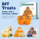 2 x Dog Toys, Orange Scented Interactive Dog Chew Toys, Reduces Anxiety, Easy to Clean, Treat Dispensing, Outdoor Use, Adult Dogs, Large Breed, Natural Rubber, 1 Count