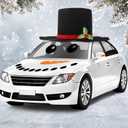 Large Christmas Car Decoration Giant Oversized Snowman Hat Include Large Snowman Face Sticker Christmas Decoration Car Costume Auto Accessories