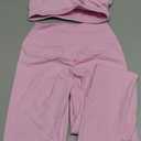 OMKAGI 2 Piece Workout Sets for Women Halter Sports Bras Gym Sets Booty Leggings Outfits, XS