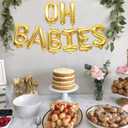 Twins Baby Shower Decorations - Oh Babies Gold Balloon, Oh Babies Banner Garland, Gender Reveal Party Supplies, New Born Baby Shower Decorations