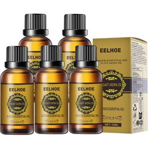 2 x 5PCS Belly Ginger Oil,Ginger Oil Massage,Ginger Essential Oil Care for Skin(10ml)