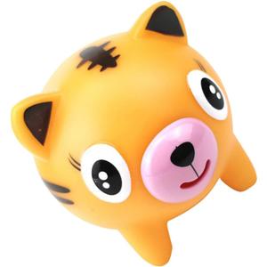 NUOBESTY Tiger Squeaky Sensory Toy for Kids Animal Squeeze Stick Out Slow Rising Tiger Screaming for Decompression Relief(Orange)