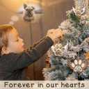 2 x Angel Wings Paw Print Christmas Ornament  Pet Memorial Ornament for Dogs, Sympathy Gift for Bereaved Pet Owners, Remembrance Keepsake for Dog Lovers, Wooden Xmas Ornament