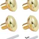 2 Pack Intieror Gold Door Knob Set with Spindle, Old Style Door Knobs Replacement Set for Mortise Lock Interior Doors, Polished Brass