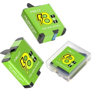 for GoPro Hero 5/6/7/8 Replacement Batteries (3 Pack) Long Lasting Large Capacity for Go Pro Hero 8 Hero 7 Hero 6 Hero 5 Battery Accessories, 1800mAh Enduro Battery
